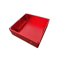 Customized Precision CNC Red Aluminum Shell With Anodized Surface Treatment.